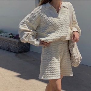 Mr Mittens Cream Lace Polo